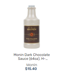 MONIN DARK CHOCOLATE SAUCE 黑巧克力酱