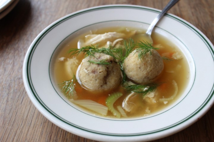 Frozen Matzoh Ball Soup with Nuts - Quart, serves 2