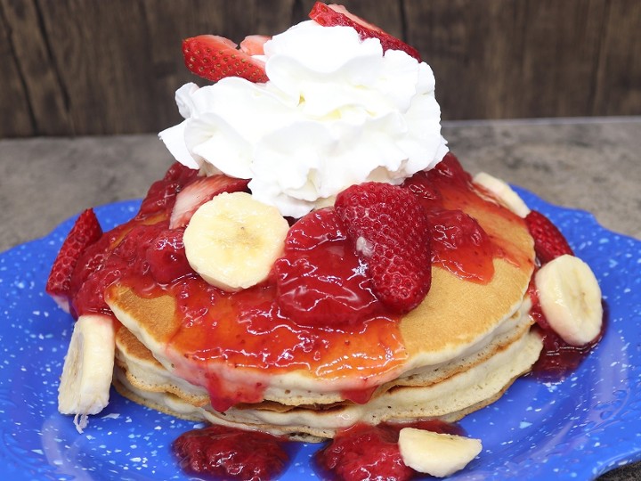 Loaded Pancakes - Strawberry & Banana