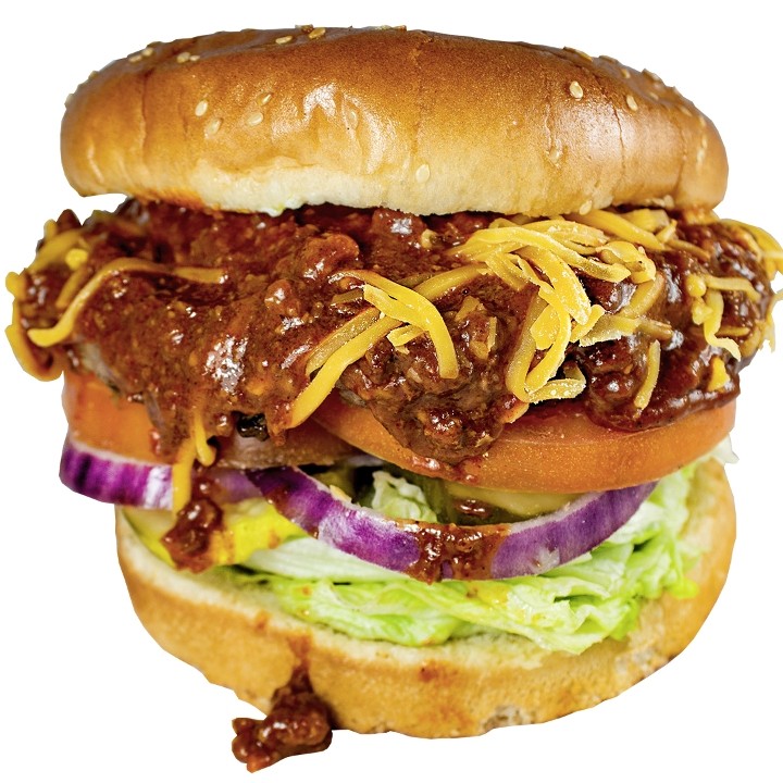 Chili & Cheddar Cheese Burger