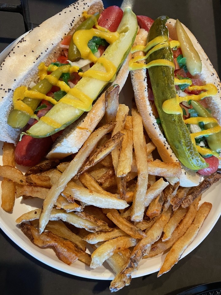 2 Chicago Dogs w/ Fries & Drink