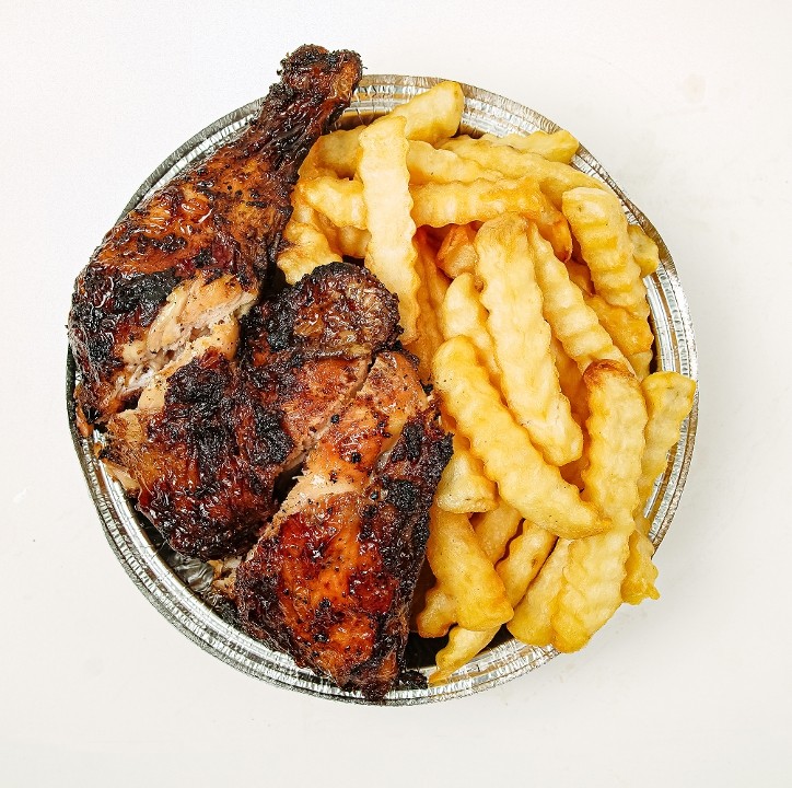Jerk Chicken with French Fries