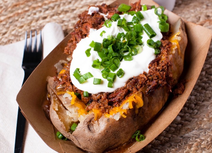 Chopped Brisket Baked Potato