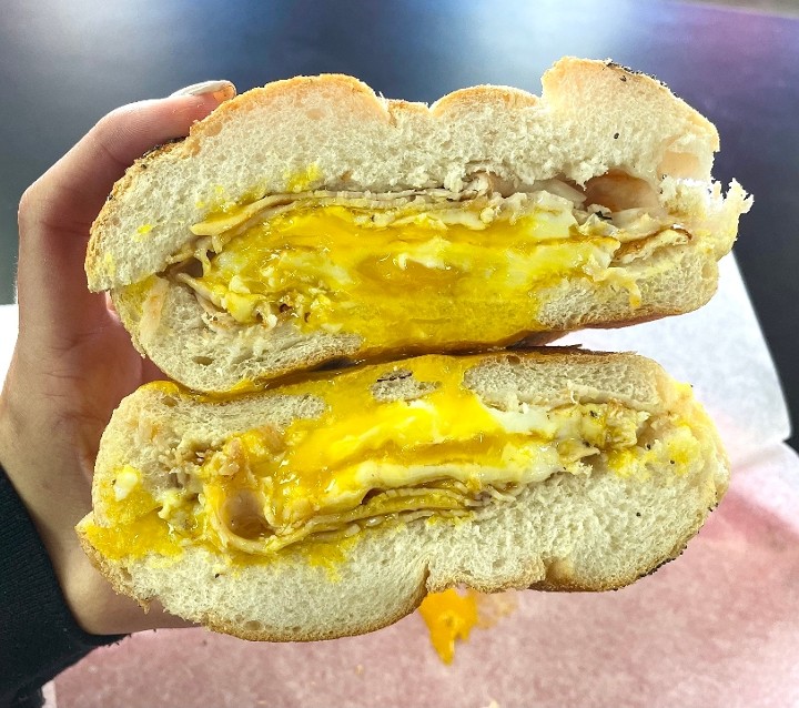 Turkey, Egg & Cheese on a Roll