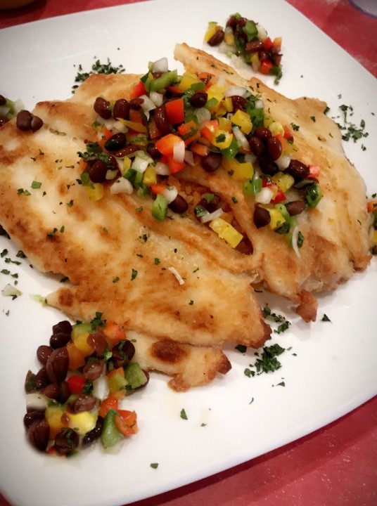 Grilled Tilapia w/Blk Bean Salad