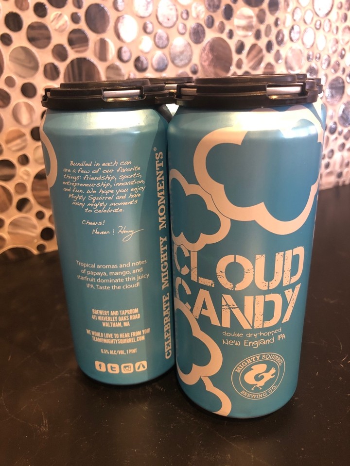 4 Pack Mighty Squirrel Cloud Candy NEIPA 16oz