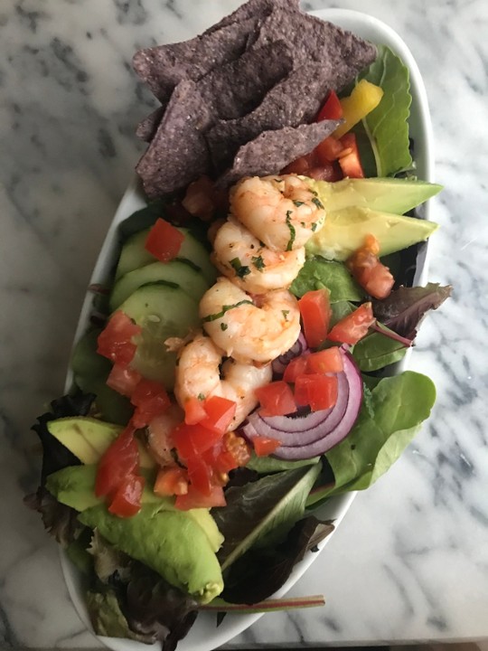 Shrimp & Avocado Taco Salad