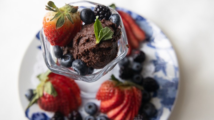 Fresh Berries and Dark Chocolate Hummus