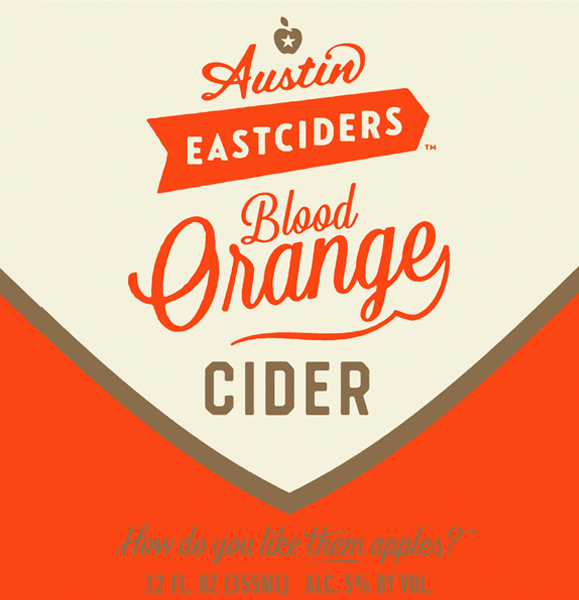 Austin Eastciders Blood Orange, 12 oz Hard Cider (5.5%)