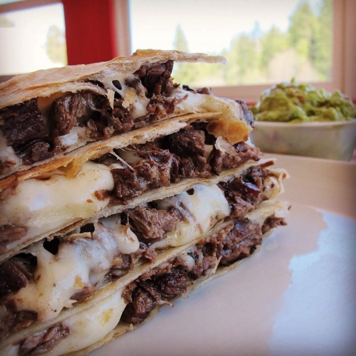 -CARNE ASADA AND CHEESE QUESADILLA