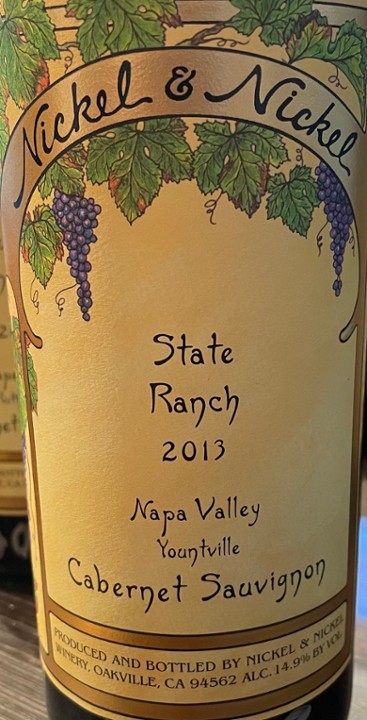 Nickel & Nickel "State Ranch" 2013 Yountville Cabernet Sauvignon