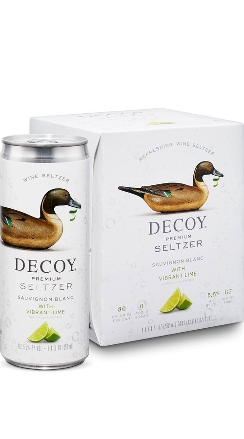 Decoy Premium Wine Seltzer Sauvignon Blanc with Vibrant Lime 8.4 oz.