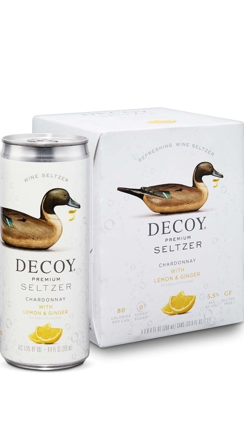Decoy Premium Wine Seltzer Chardonnay with Lemon Ginger 8.4 oz.