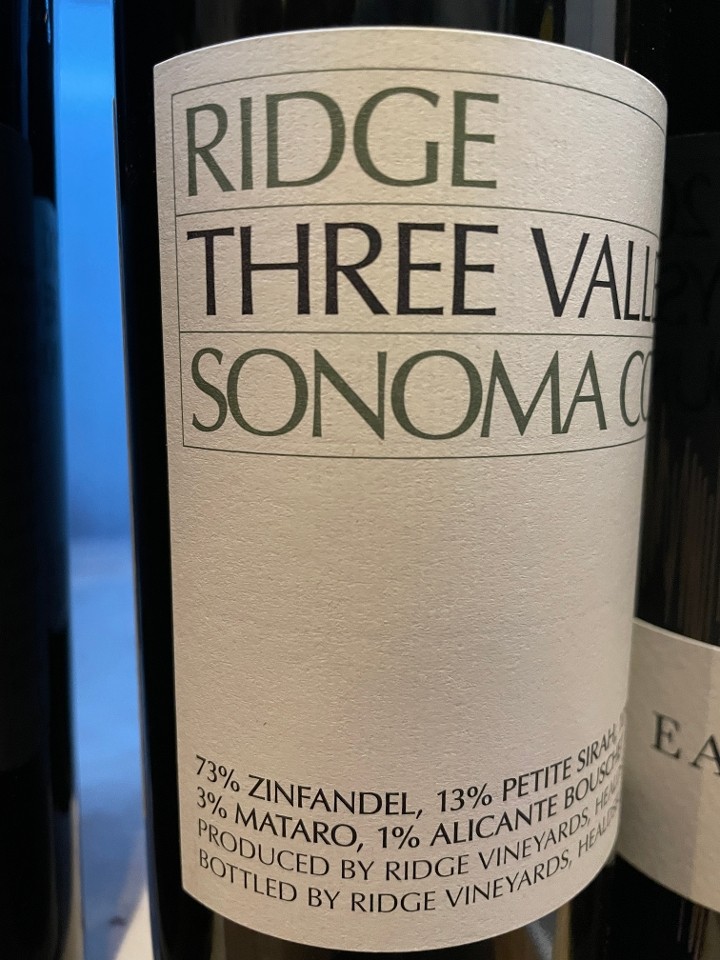 Ridge 3 Valleys Sonoma 2020
