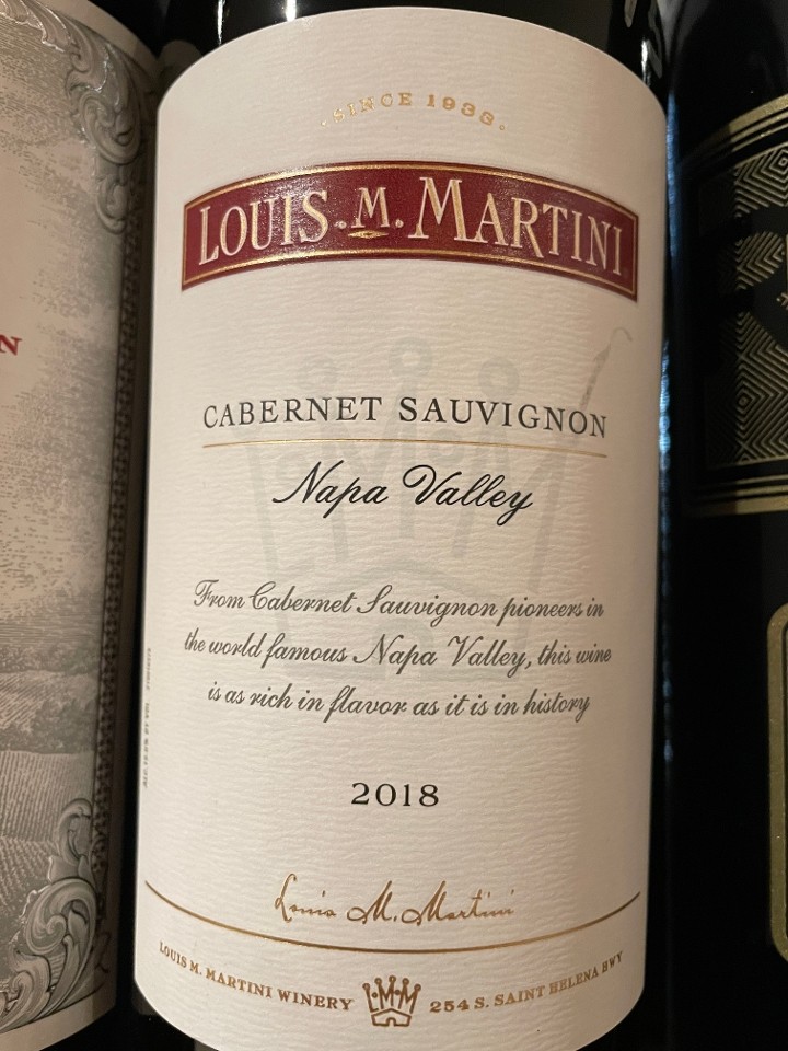Louis Martini 2018 Cabernet Sauvignon