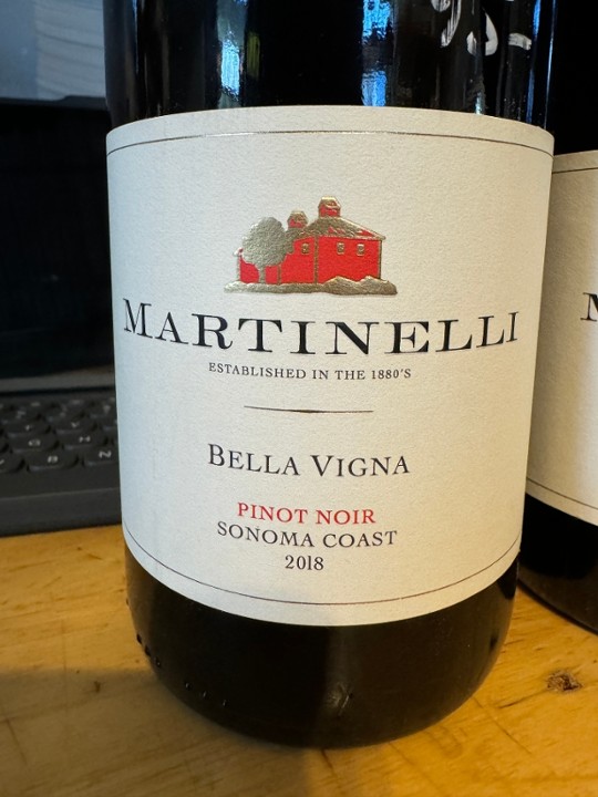 Martinelli "Bella Vigna" Pinot Noir 2018