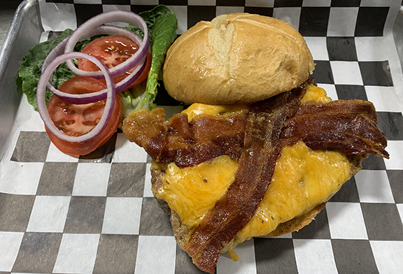 Smoked Meatloaf Burger Sandwich