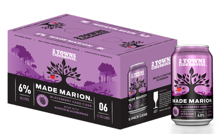 RETAIL 2 Towns MADE MARION Cider 6-PACK