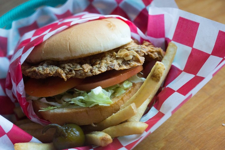 Chicken Fried Steak On a Bun