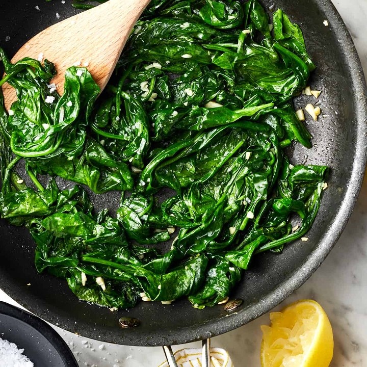 Gluten Free Side of Sauteed Spinach