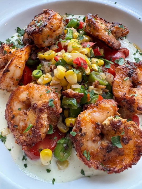 Blackened Shrimp Succotash