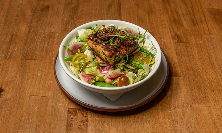 BBQ Grilled Salmon Salad