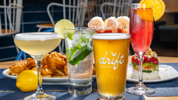 Drift Seafood & Bar Muse Pizzeria & Arcade- Grub