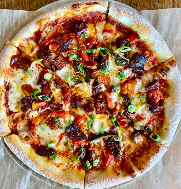 BBQ'd Pork Belly Pizza