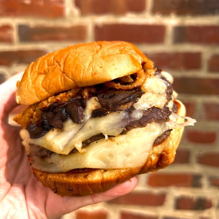 BBQ Mushroom & Swiss Burger