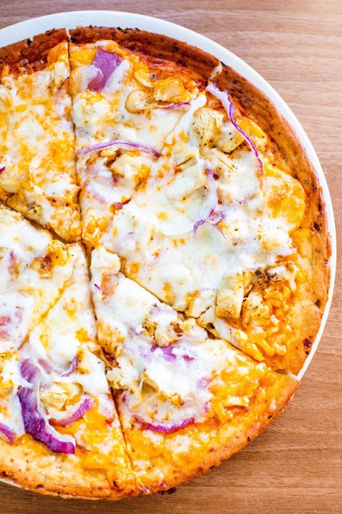 Gluten Free Buffalo Chicken Pizza