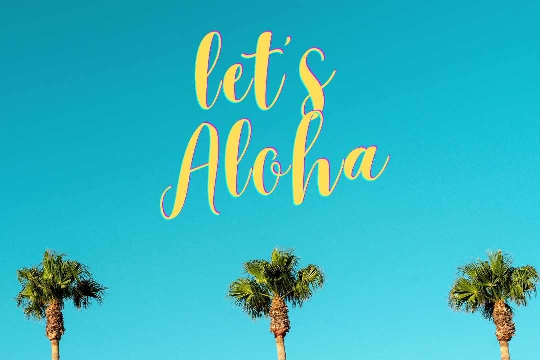 Blue Aloha Post Card