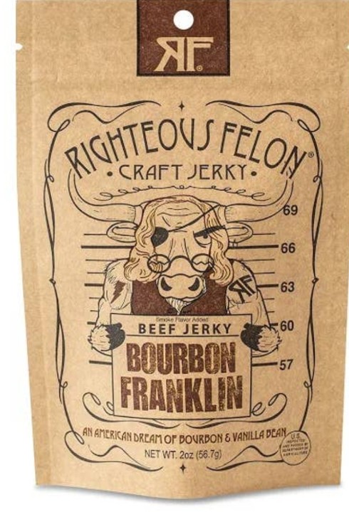 Righteous Felon Beef Jerky: Bourbon Franklin