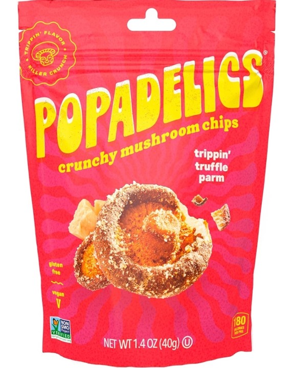 Popadelics Crunchy Mushroom Chips Trippin Truffle Parm