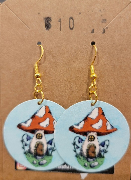 Autumn's Accessory Stop: Mushroom Plate Earrings