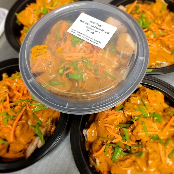 Red Coconut Curry Chicken for 2 (Meal Prep)