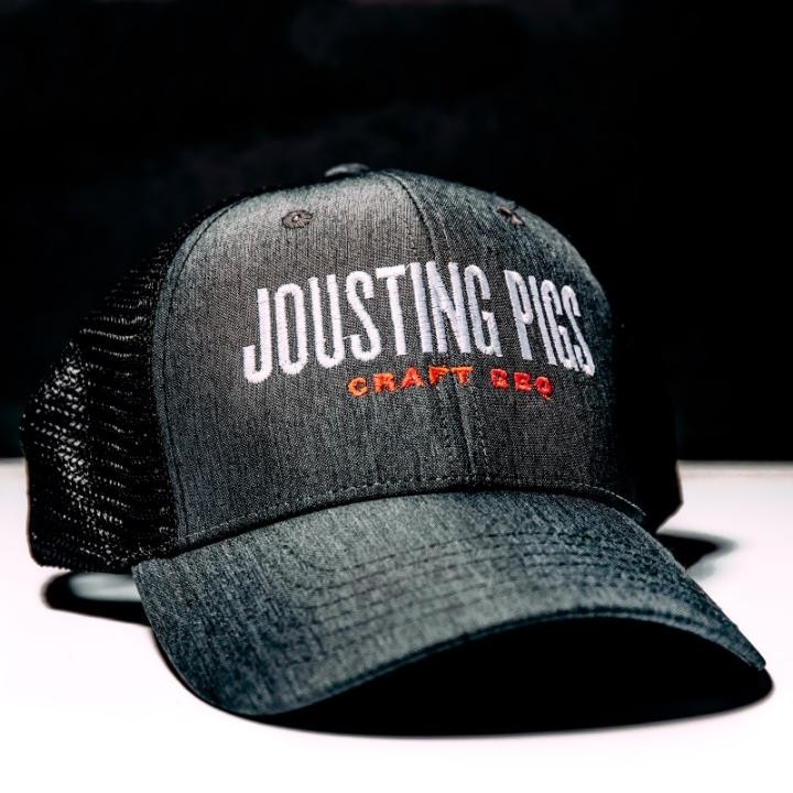 Embroidered Jousting Pigs Trucker Hat