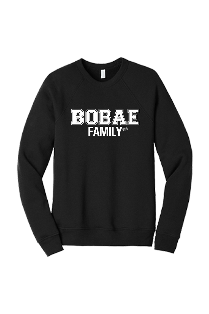 Bobae Family Black Crewneck Fleece Sweatshirt