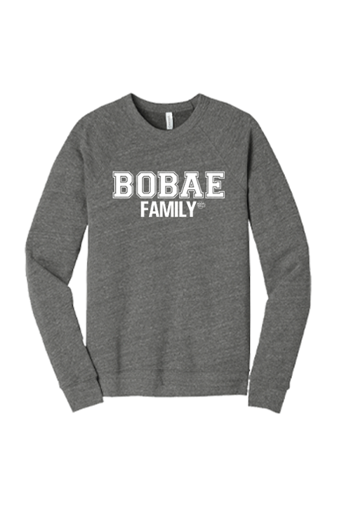 Bobae Family Grey Crewneck Fleece Sweatshirt