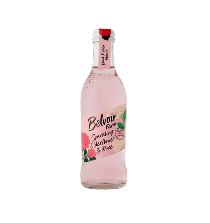 Belvoir Sparkling Elderflower & Rose Bottle 250ml