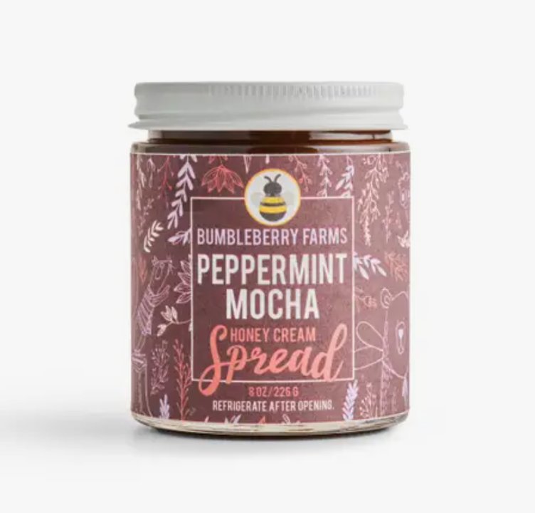 Bumbleberry Farms Honey Cream Spread Peppermint Mocha