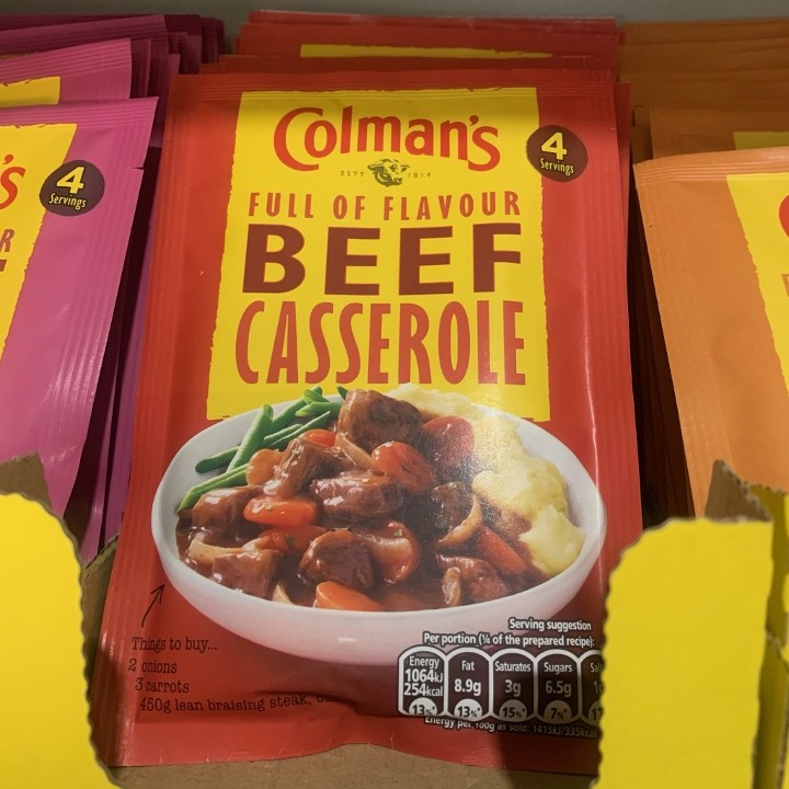 Colman's Beef Casserole Packet
