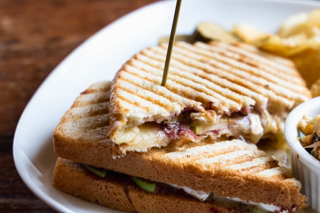 Apple, Cranberry Butter and Brie Toastie