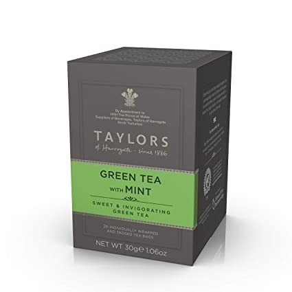 Taylors Green Tea with Mint - Box of 20 Bags