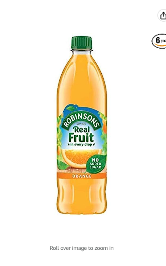 Robinsons Cordial Orange Sugar Free 1 Liter