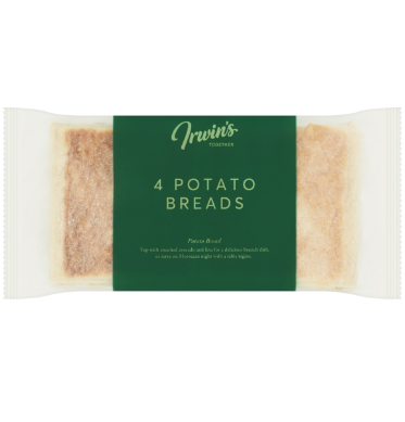 Irwins Potato Bread Farls 4 Pack (Frozen)