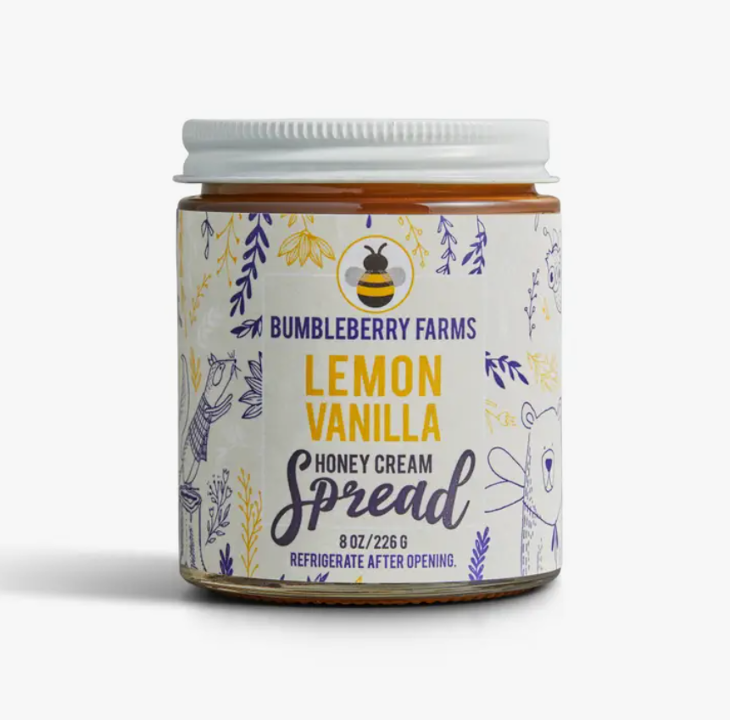Bumbleberry Farms Honey Cream Spread Lemon Vanilla