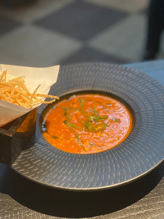 Tomato Lemongrass "Egg Drop" Soup