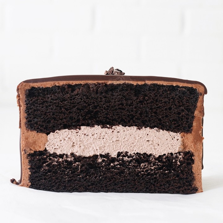 Chocolate Mousse Cake Slice