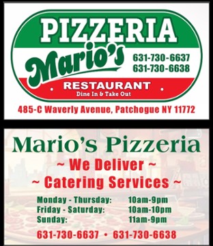 Mario’s Pizzeria & Restaurant 485 Waverly Ave C