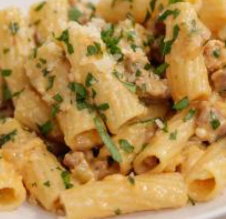 Rigatoni with Sausage & Goat Cheese